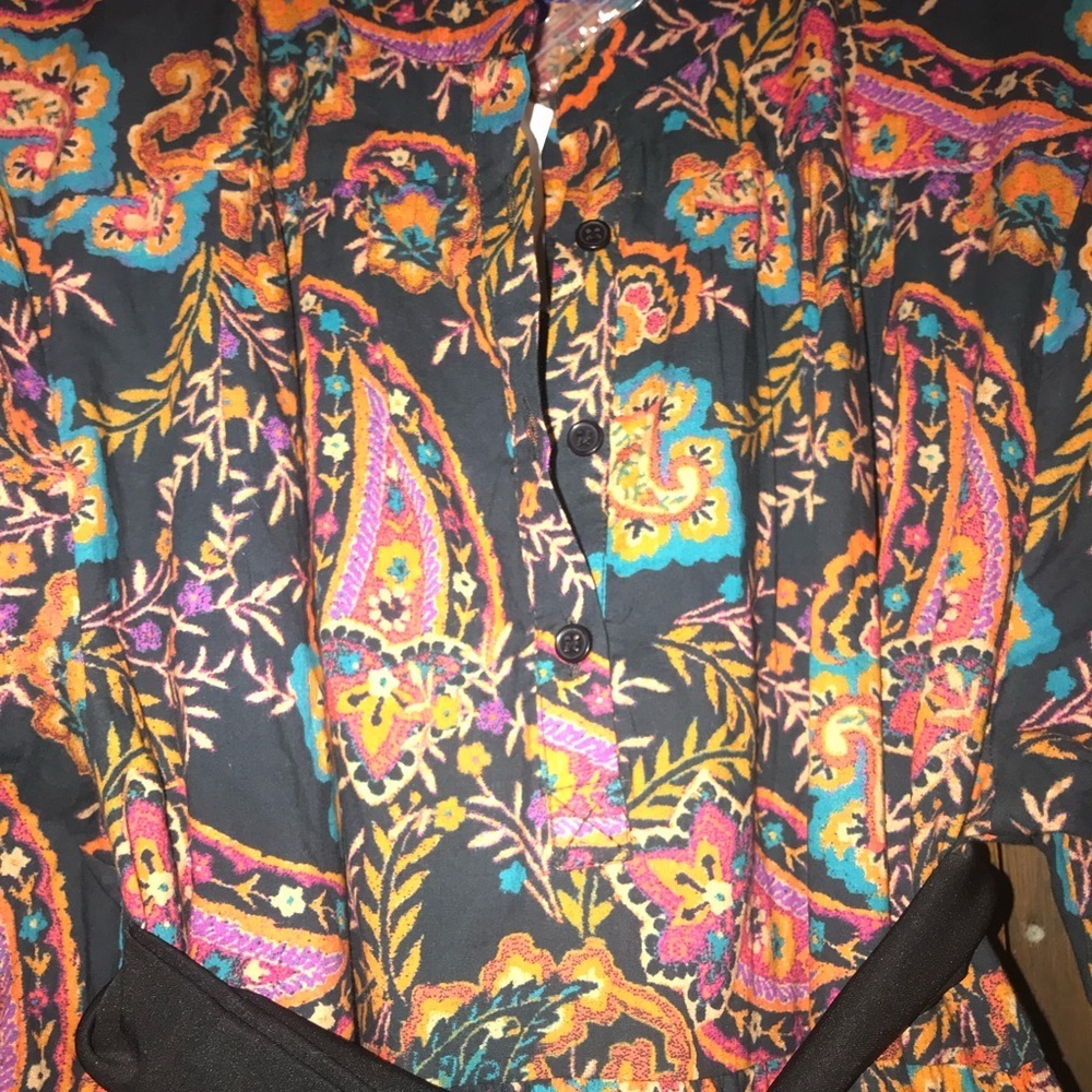 100% Cotton Maxi Floral Paisley Maxi Dress autumn 🍂 - Picture 5 of 6